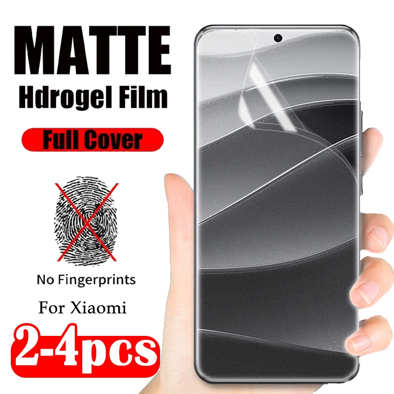 

2-4 Pcs Anti-Fingerprints Matte Hydrogel Film for Xiaomi Redmi Note 14 13 Pro Plus Frosted Screen Protector Poco X6 M6 Pro Film