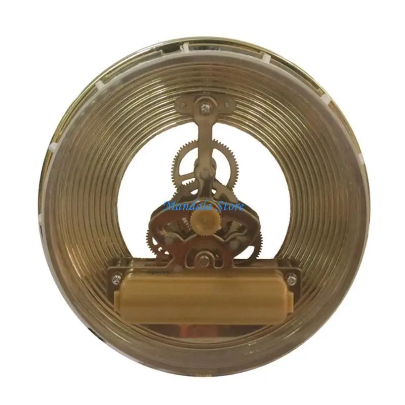 

U2JC Crystal Inlaid Golden/Silver Clock Face 116mm Transparent Skeleton Quiet Quartzs Clock Head Insert for Stylish Interior