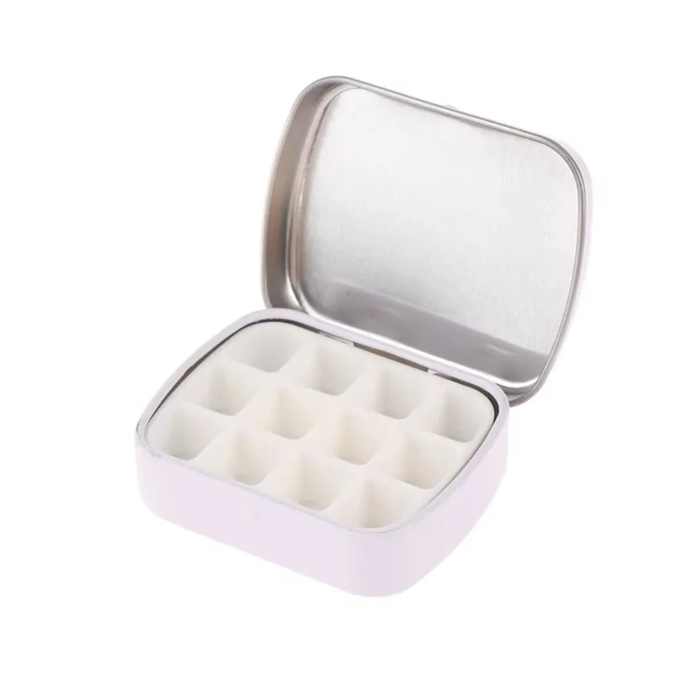 Durable Portable Empty Watercolor Tin Box Mini 12/24 Grids Watercolor Paint Palette Painting Paint Tray Art Supplies