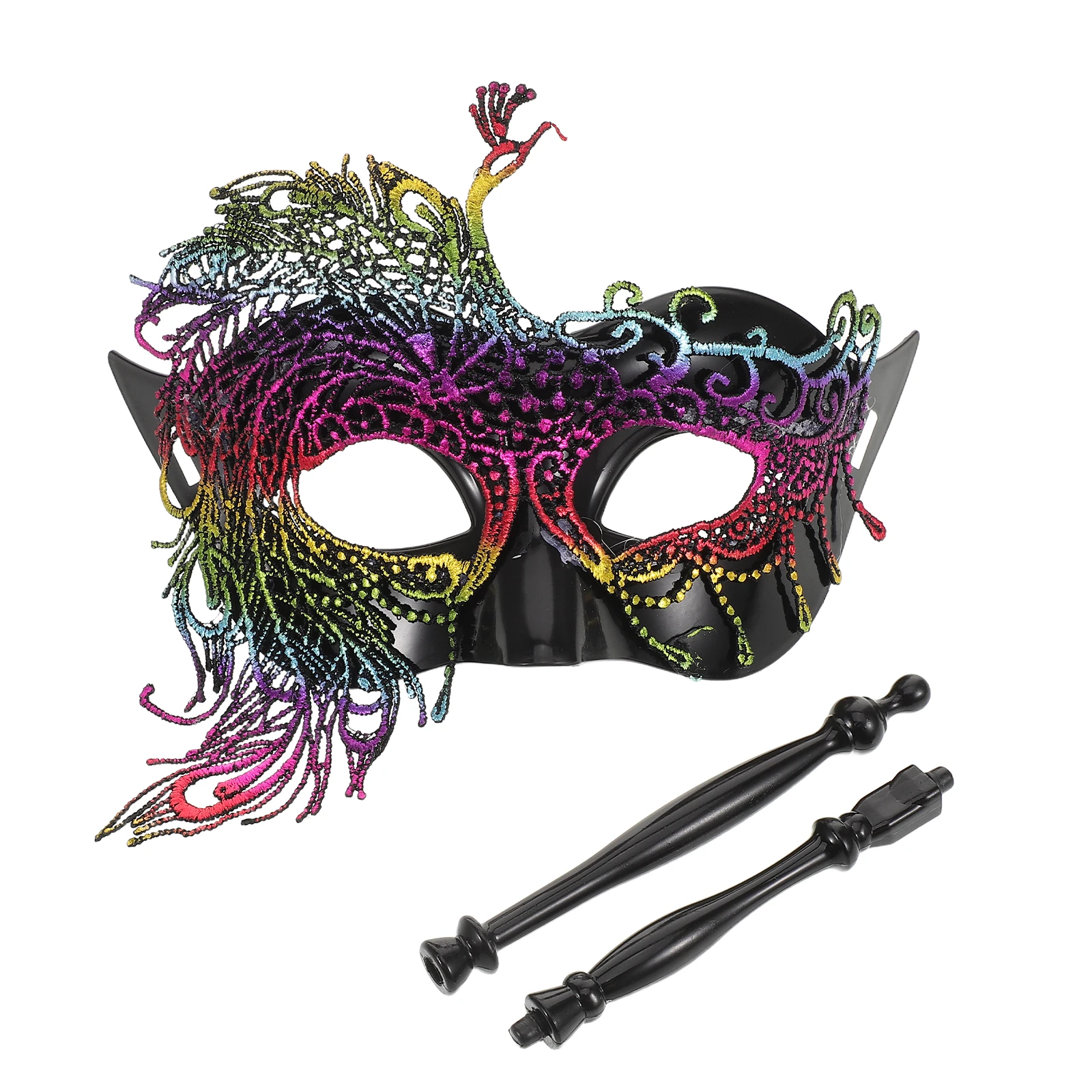 

Elegant Handheld Lace Masquerade Mask for Women Carnival Party Fancy Costume Accessories Ball Mask Lightweight Gold
