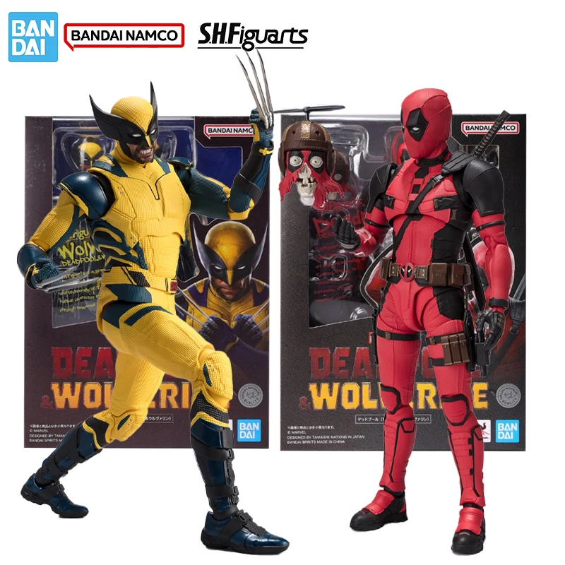 

Bandai Original Genuine Figure Deadpool & Wolverine Model Kit SHF Deadpool & Wolverine Collection Model Action Figure Toys Gifts