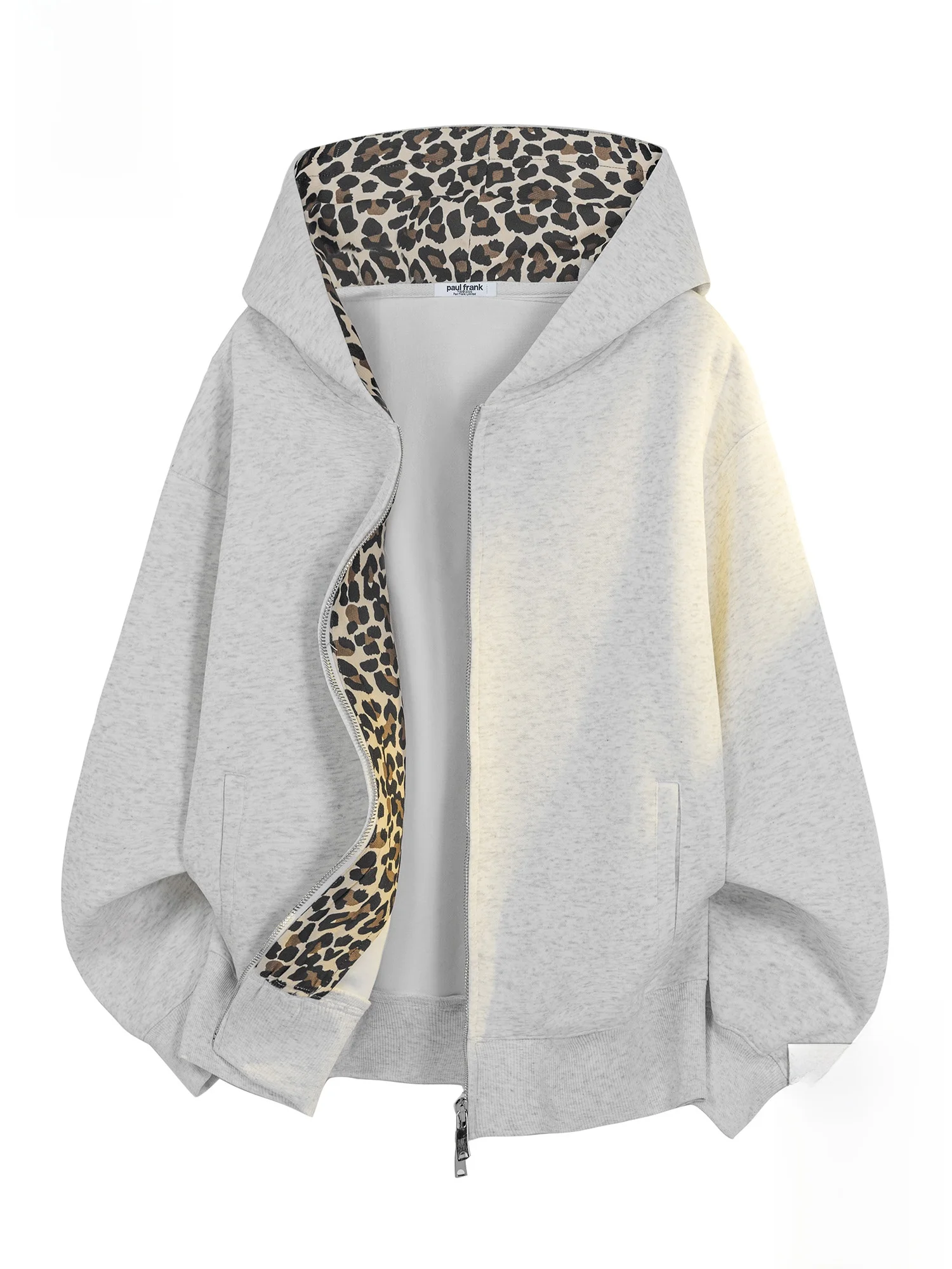 

PaulFrank Large-Mouth Monkey Leopard Print Hooded Open Cardigan Sweatirt Men's Spring New Loose Casual Long Sve Jaet