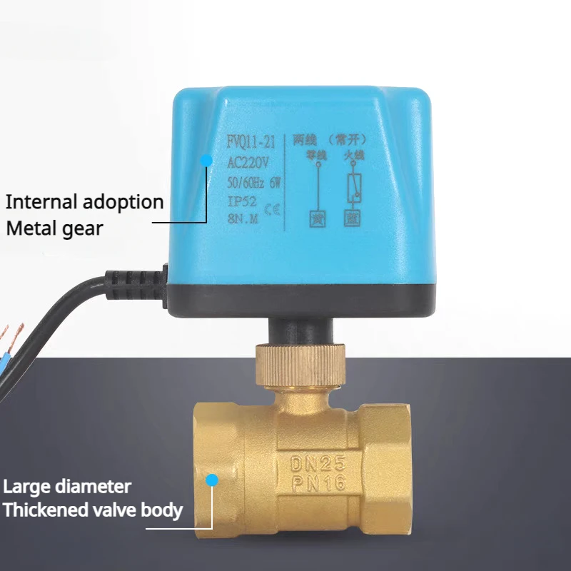 

1/2" 3/4" 1" Normally Closed/Open Motorized Ball Valve 220V 12V 24V 2-Wire Brass Electric Ball Valve Replace Solenoid Valve