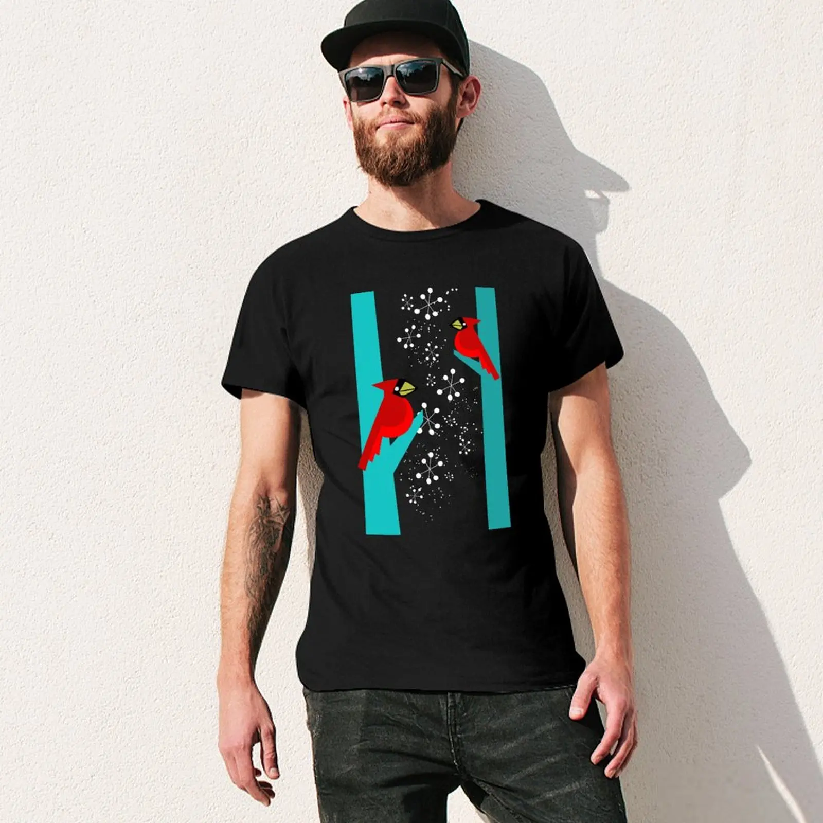 Mid Century Cardinals T-shirt plus sizes Blouse men clothings image 3