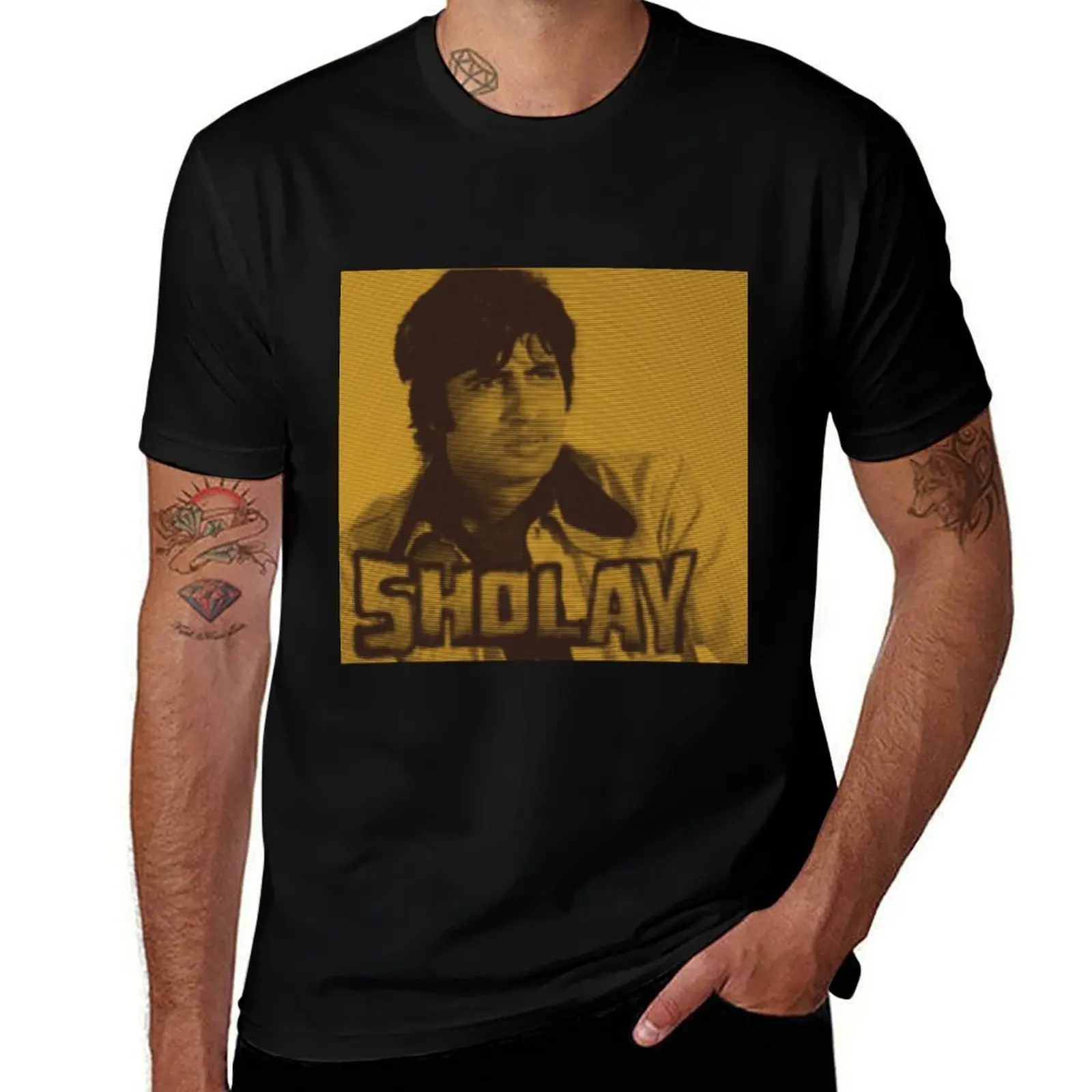 Sholay, T-Shirt Basic Daily Outfit Short Sleeve Tee T-Shirt