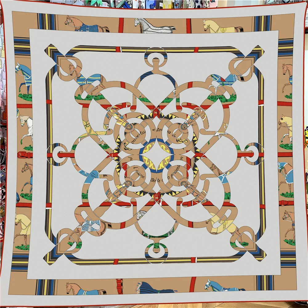 POBING Seiden-Kaschmir-Schal für Damen, manuell gerollte quadratische Schals, große Bandana, luxuriöser Hijab, weibliche Foulards, Poncho, 135 cm – Detail 21