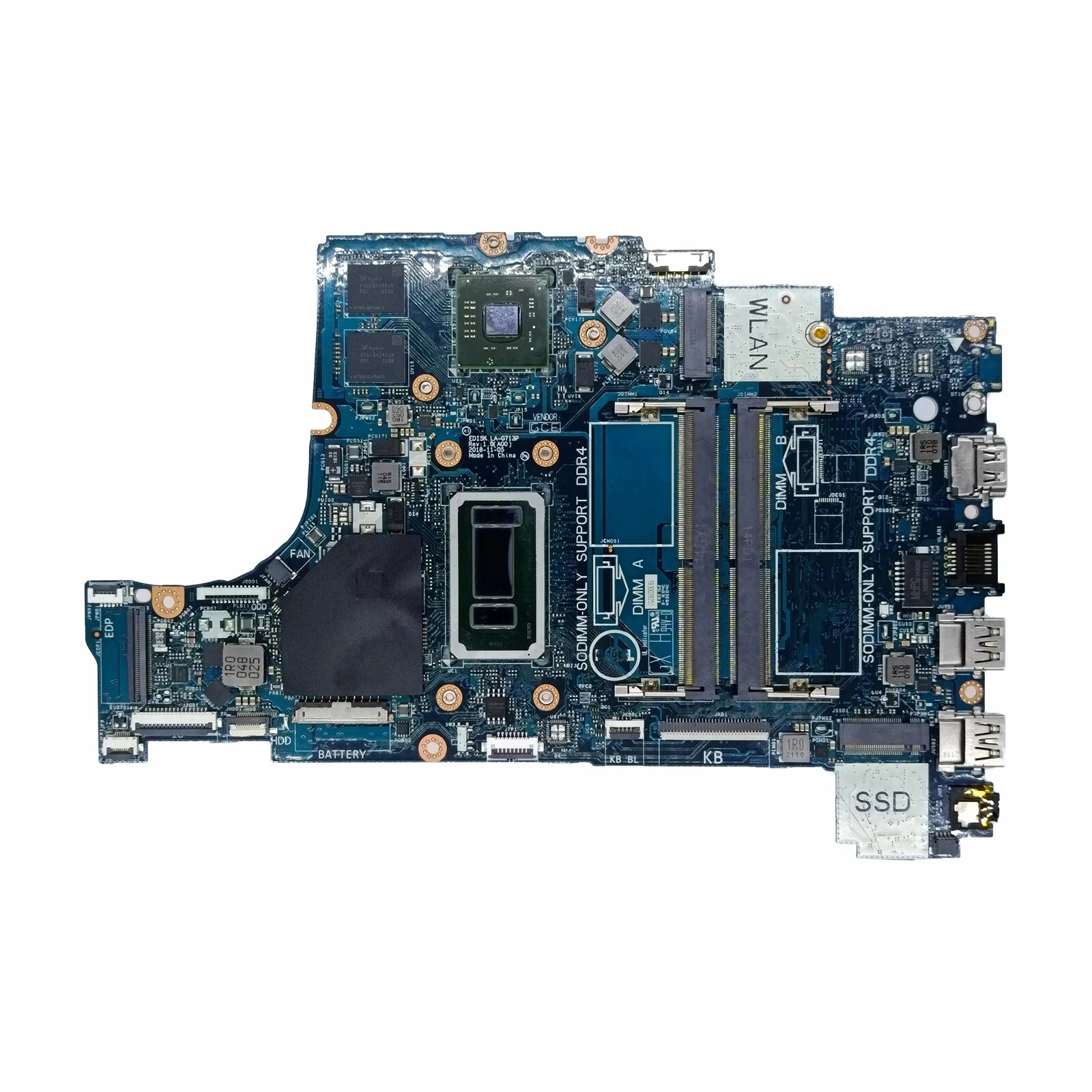 

0W33DN для материнской платы Vostro 3584 EDI5K LA-G713P i3-7020U Radeon 520 2 ГБ