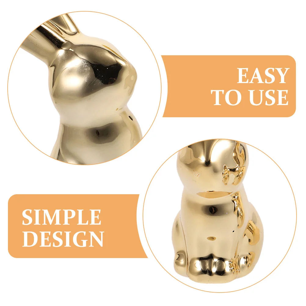 

Ceramic Rabbit Craft Exquisite Animal Sculpture Home Office Tea Table Decor Rabbit Sculpture Bunny Statue Ceramic Bunny