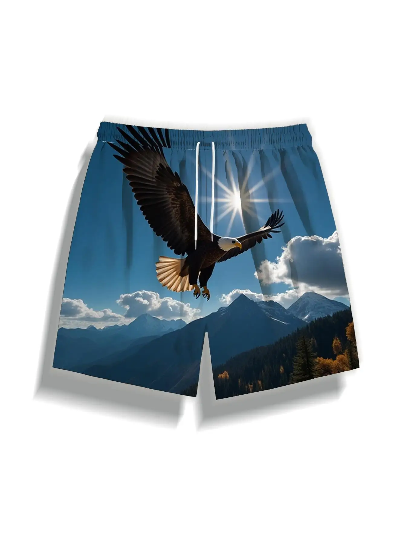 

1pcs Men's Short swim trunks2026 Summer 3D Printed Short sleeve Breathable Quick drying Men's pants Polyester running