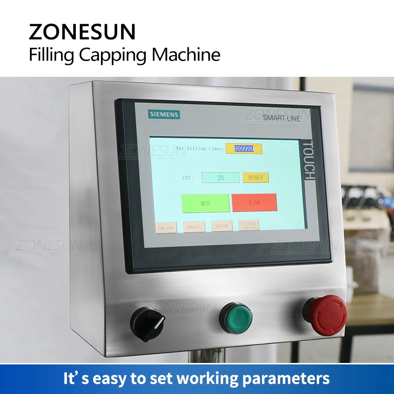 ZONESUN Automatic Liquid Filling Capping Pressing Machine Rotary Plate Perfume Vial Bottle Tube Cap Feeder ZS-AFC9