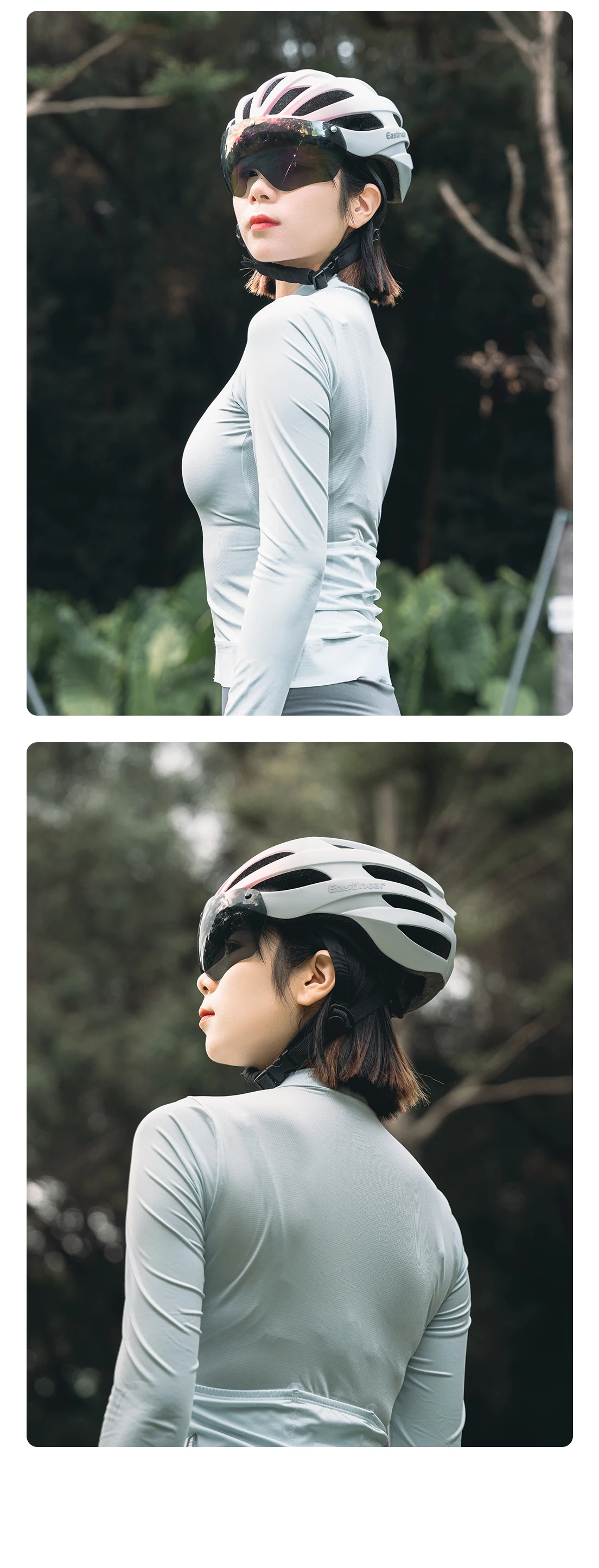 Eastinear Hochwertiger Fahrradhelm, verstellbar, ultraleicht, atmungsaktiv, für Autobahn, MTB, Radfahren, Harthelm mit Schutzbrille – Detail 14