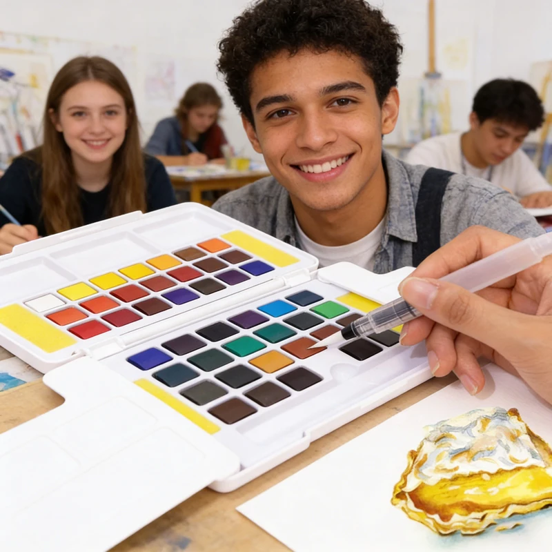 12/24/36/48 Colors Watercolor Paint Set with Water Brush Pens, Complete Art Supplies for Artists & Painting Lovers