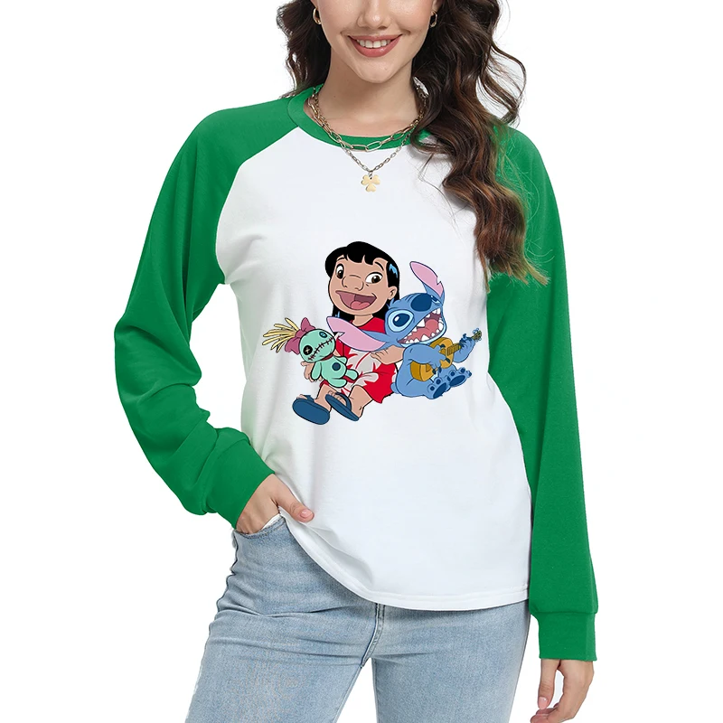 Disney Y2k Clothes Woman Sweatshirts sweater Hoodies  Long Sleeves Y2k Women's Clothing Trends 2025 Stitch Ladies Top Hoodie