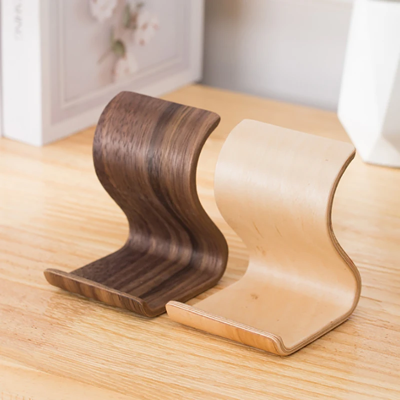 Soporte multifuncional de madera maciza para teléfono, soporte para tableta y PC, estante de exhibición para tarjetas de visita, decoración de escritorio para el hogar y la Oficina