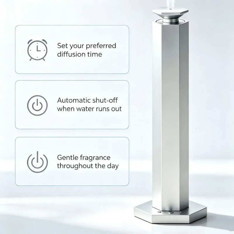 Commercial Aluminum Vertical Scent‑Volatilizing Implement, Table‑Placed Pure Essential‑Oil Space‑Aroma Diffusing Equipment