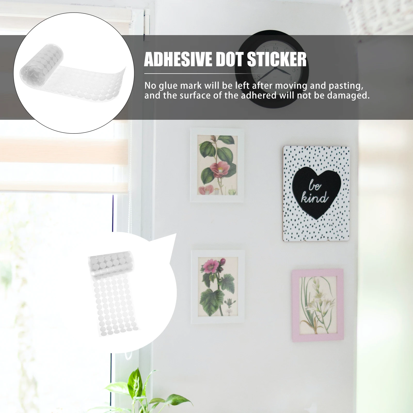 

1056pcs Self Adhesive Dots Stickers Waterproof Polyester Balloons Supplies Craft Decorations No Glue Marks Left