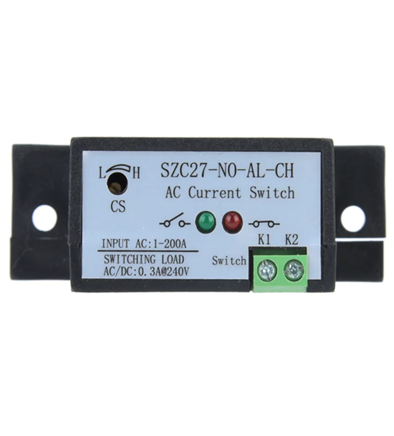 AC current induction switch 0-200A self -power  alarm output PLC control normal closed/opened  current control switch SZC27