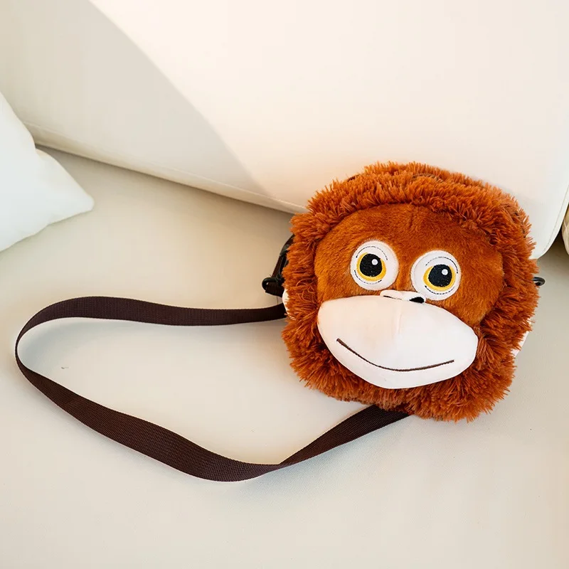 Nette Gorilla Plüsch Tasche Umhängetasche Pp Baumwolle Gefüllt Heißer Verkauf Mädchen Geburtstag Geschenk Zubehör Kinder Urlaub Geschenke