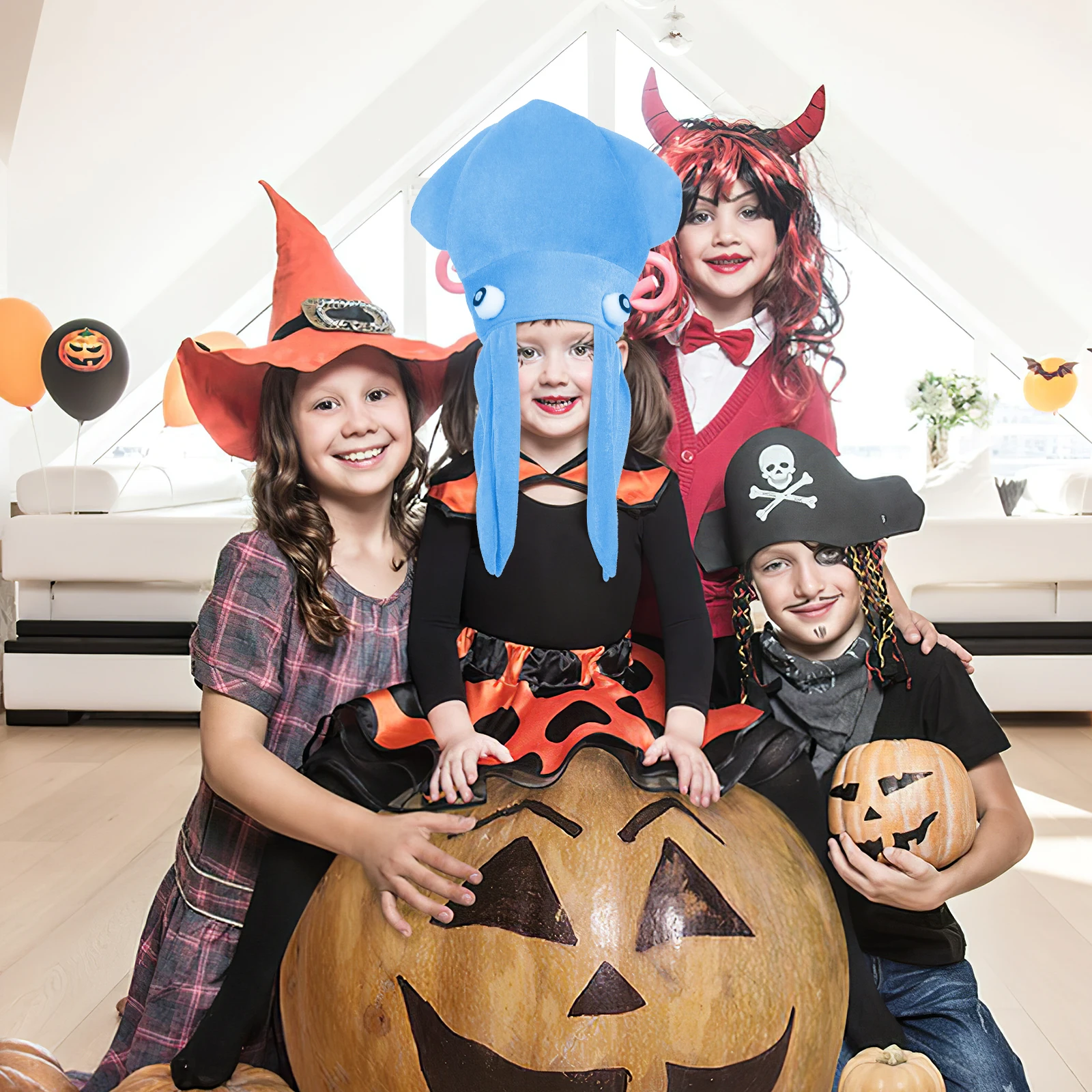 

Creative Octopus Hat Funny Crazy Party Caps Adorable Eyecatching Premium Material Holiday Christmas Halloween Birthday