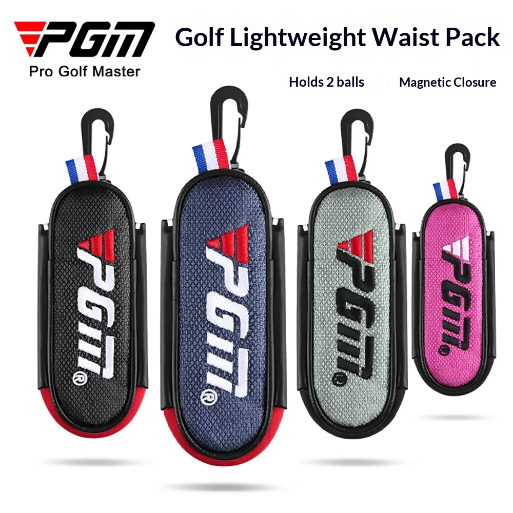 PGM Golf Bag Men's and Women's Lightweight Small Fanny Pack Magnetic Satchel Mini Ball Bag Pendant Can Hold Two Balls