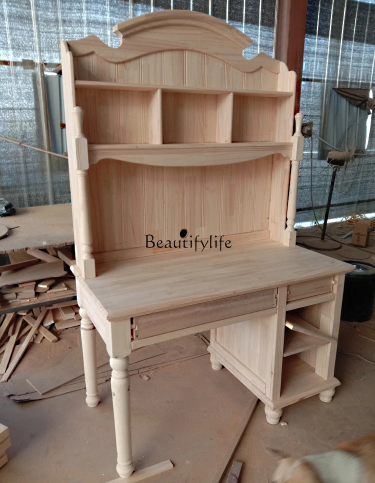 British country style solid wood American pastoral hand-painted desk writing desk computer table