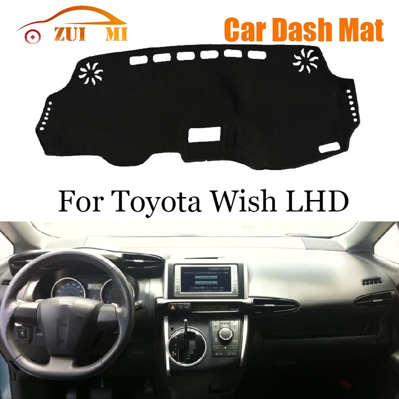 ZUIMI Dashboard Cover Dash Mat Dashmat For Toyota Wish LHD RHD Dash Board Cover Pad Sun Shade