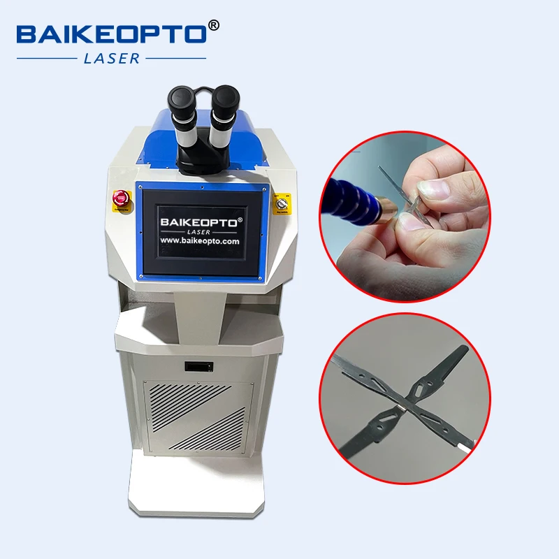 100w Jewelry Welding Machine Gold Silver Laser YAG Desktop Voice Prompt With Teaching Video