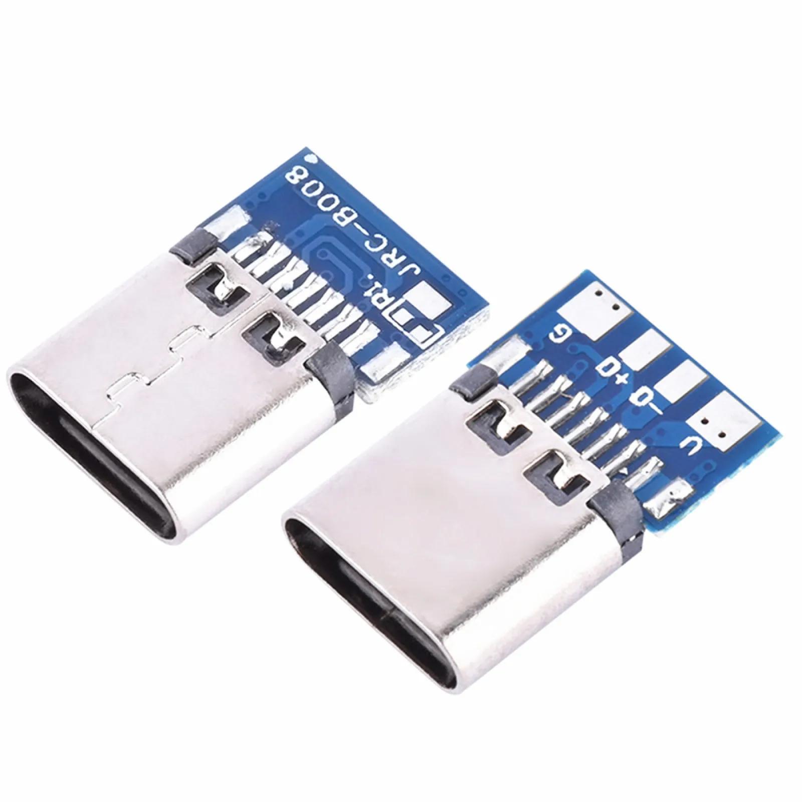 10Pcs USB 3.1 Type C Female Connector 14 Pin Female Socket Receptacle Through Holes PCB 180 Vertical Shield USB-C