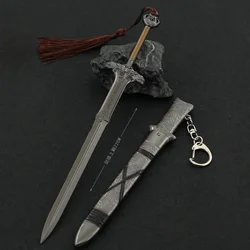 Barbarian Weapon Conan Atlantis Sword 22cm TV Peripheral Medieval Metal Weapon Model Uncut Blade Toys for Boys Birthday Gifts