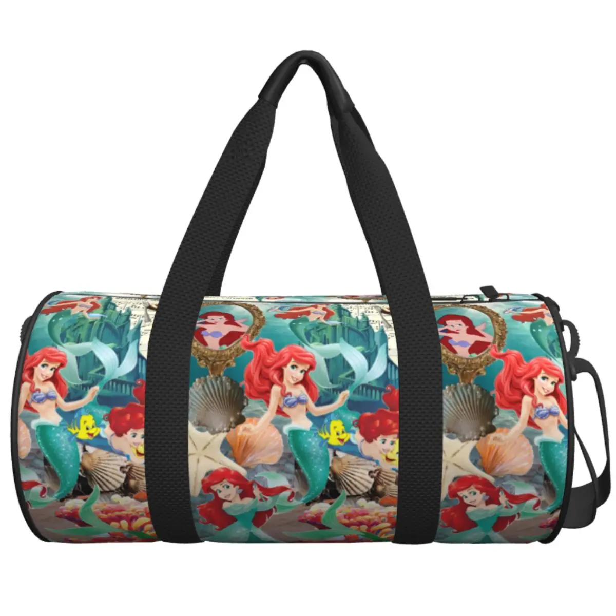

Дорожная сумка «Русалочка Ариэль», большие спортивные сумки, портативная мужская спортивная сумка на заказ, милая сумка для фитнеса для йоги