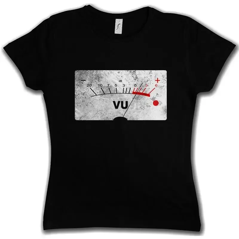 VU VOLUME UNITS METER II T SHIRT Decibel Music Bass Retro Vinyl Stereo