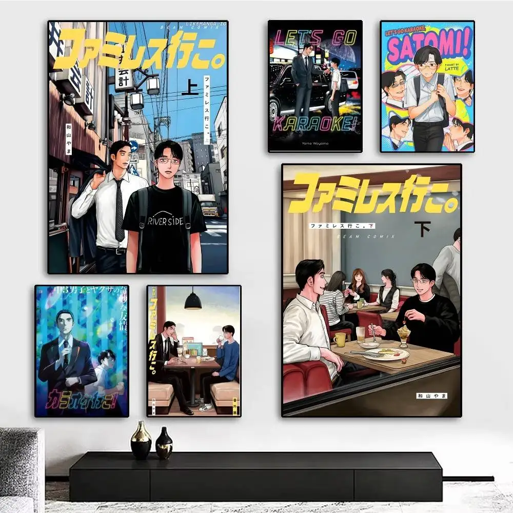 1pc L-Lets Go Karaoke New Anime Poster Sticker Print Waterproof Wall Art For Living Room Bedroom Home Decor