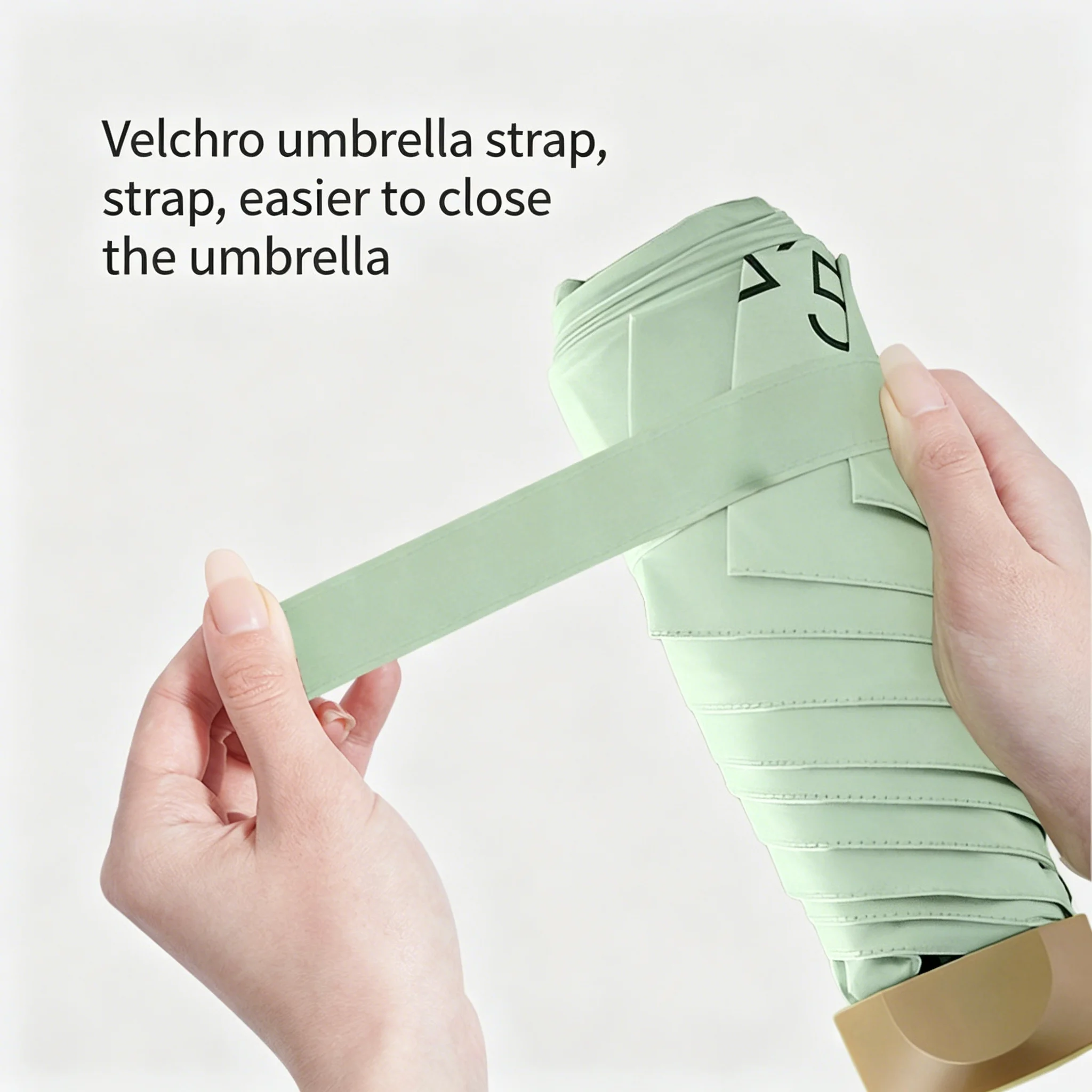 1PC Anti-UV Mini Travel Umbrella Portable Compact Sunny Rainy Days UV Coated with 6 Reinforced Ribs for Travel