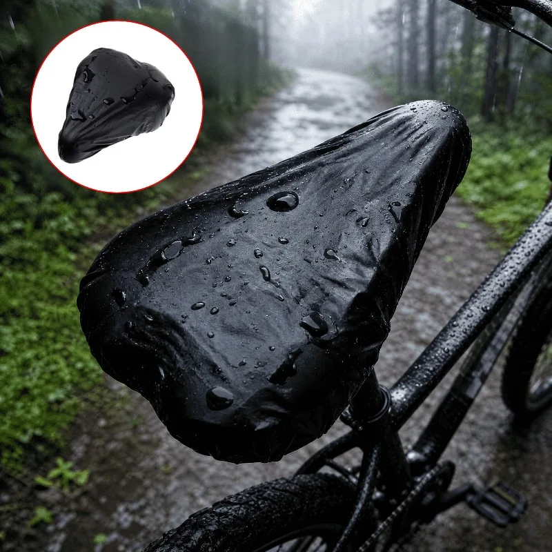 1pc Bicycle Rain-proof Seat Cover Bike Electric Bicycle Rain Cover Elastic Rain And Dust Resistant Cycling Accessories