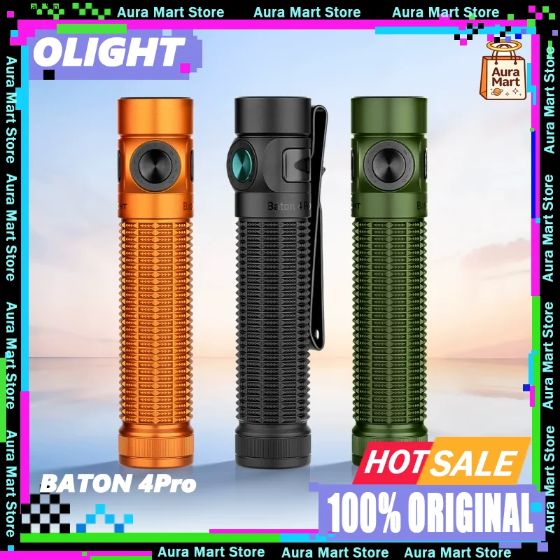 OLIGHT BATON Ultra/4Pro Portable Small Rechargeable Strong Light Ultra Bright Flashlight Suitable for Outdoor Camping Use