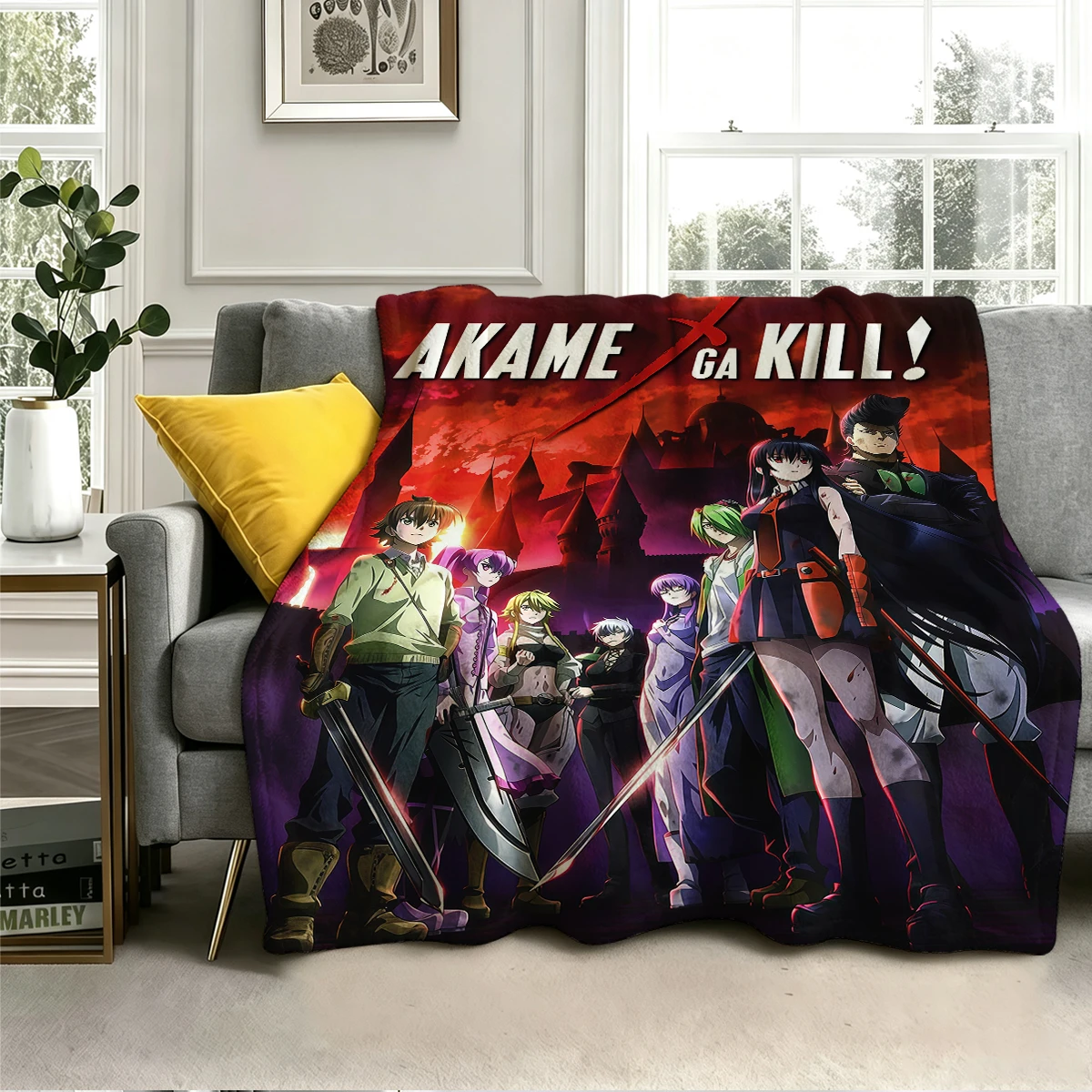Akame ga Kill! Flannel Blanket Warm Soft Halloween Christmas Couch Warm Cozy Decorative Decor Gift for All Season