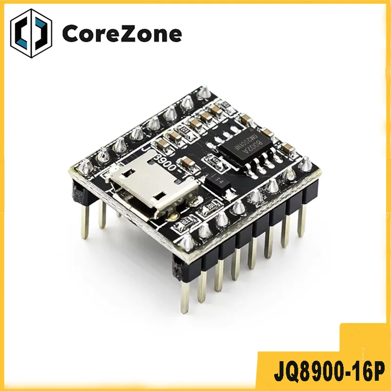 JQ8900-16P Voice Broadcast Module Customized Music Intelligent Voice Broadcast USB Serial Port MP3 Recognition Module