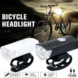 Set di luci per bici ricaricabili USB luce anteriore con fanale posteriore facile da installare 3 modalità accessori per biciclette per la bicicletta