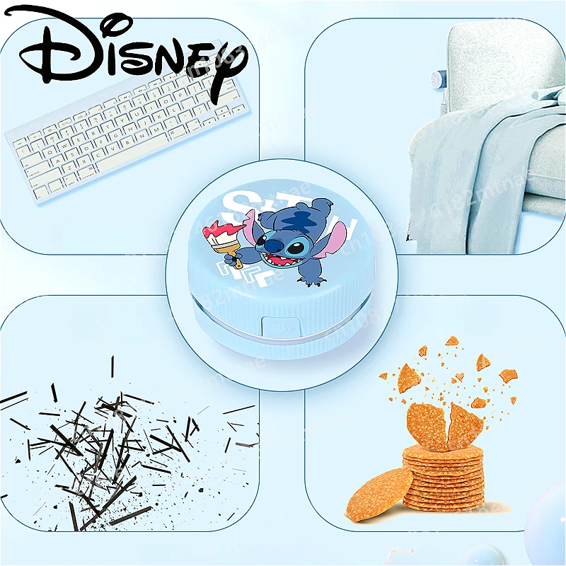 

Disney Desktop Vacuum Cleaner Squeezes Eraser Shavings Pencil Grey Cartoon Kawaii Stitch Mini Charge Cleaning Stationery