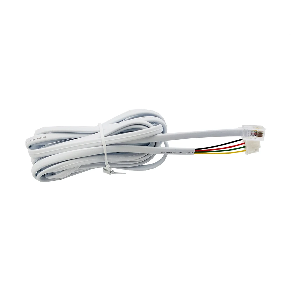 Imagem -06 - Cabo de Telefone Plano Branco Plugue Modular Rj9 Núcleos 4p4c Xhs 254 mm 4y l = 5m 50 Pcs