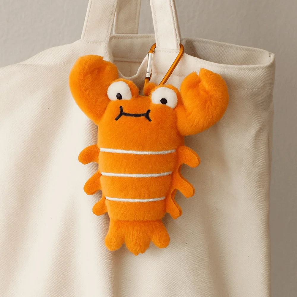 

Kawaii Lobster Ocean Animal Coin Purse PP Cotton Simulation Doll Keychain Cartoon Fluffy Animal Bag Pendant Home Decor