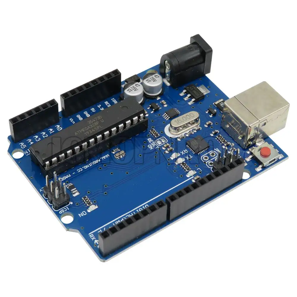 UNO R3 Development Board ATMEGA328P CH340 / ATEGA16U2 Compatible For Arduino R3/R4 UNO Proto Shield Expansion Board With Cable