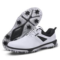 Men's Golf Shoes Fixed Nailless Sole Waterproof Lightweight No-Slip Walking Shoes