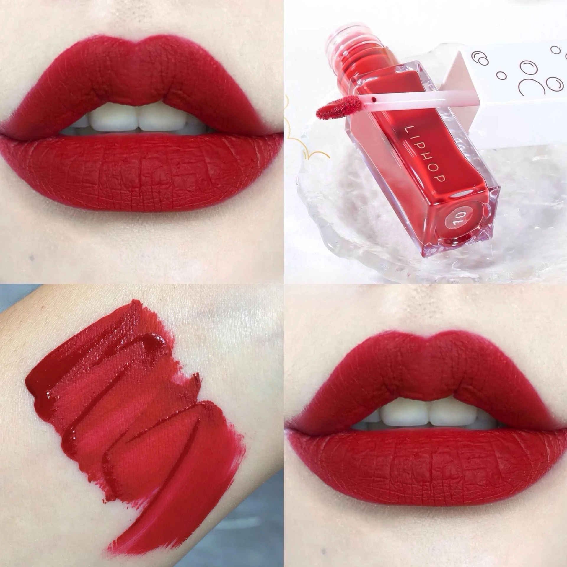 Lo smalto per labbra LIPHOP che non sbiadisce e non si attacca alla tazza Idratante opaco impermeabile che migliora la carnagione