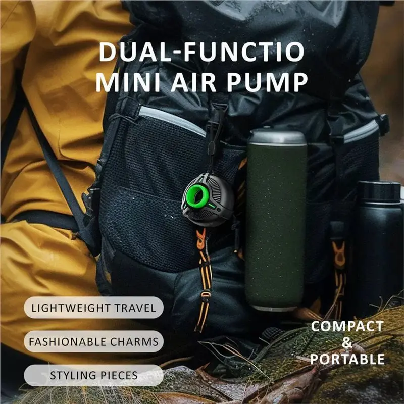 Electric Inflatable Pump For Camping Mini Portable Air Pump Inflate Deflate For Air Mattress Vacuum Storage Bag