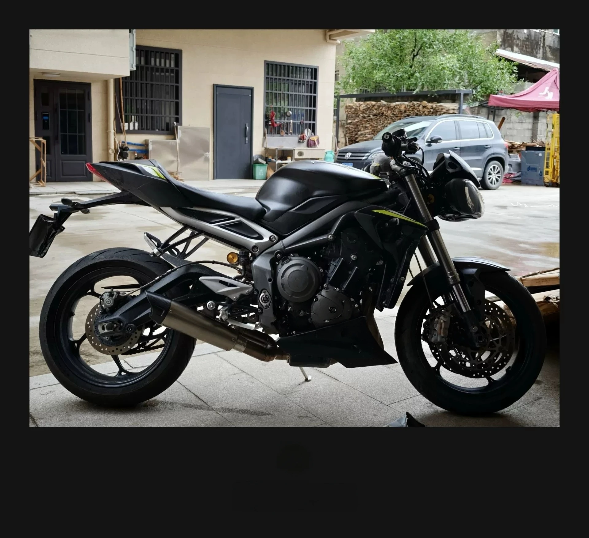 For Triumph Street Triple 765RS 2017-2025 FST Mid-Rear Exhaust System Special Piping Layout for Dedicated Vehicles