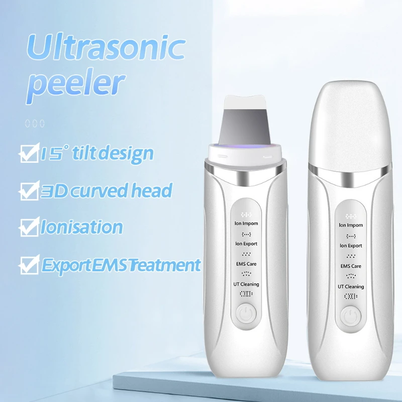 Ultrasonic Skin Shoveller Home Cleansing Pore Cleanser Guide Out Acne Blackheads Shovel Skin Machine Beauty Instrument