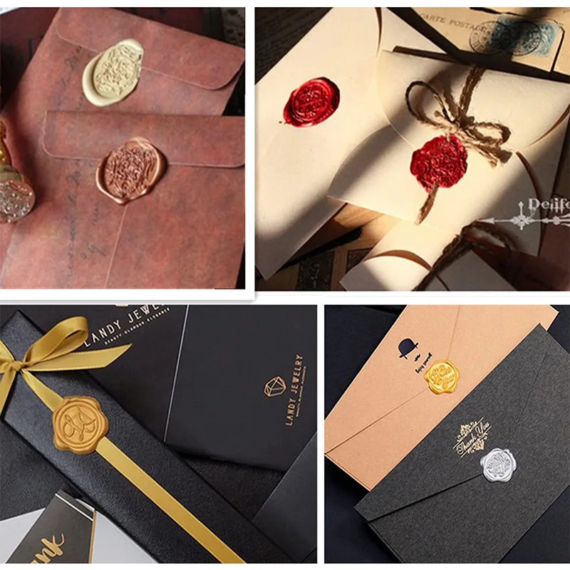 Retro Sealing Wax Seal Stamp Wax Beads 100pcs for lovers craft happy new year gift Wedding invitation envelop gold stamper