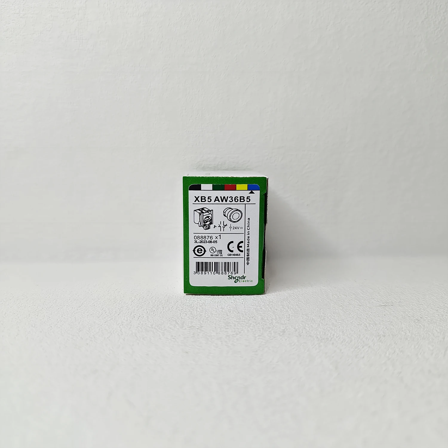 Pulsante luce blu XB5AW36B5 reset molla a testa piatta OEM