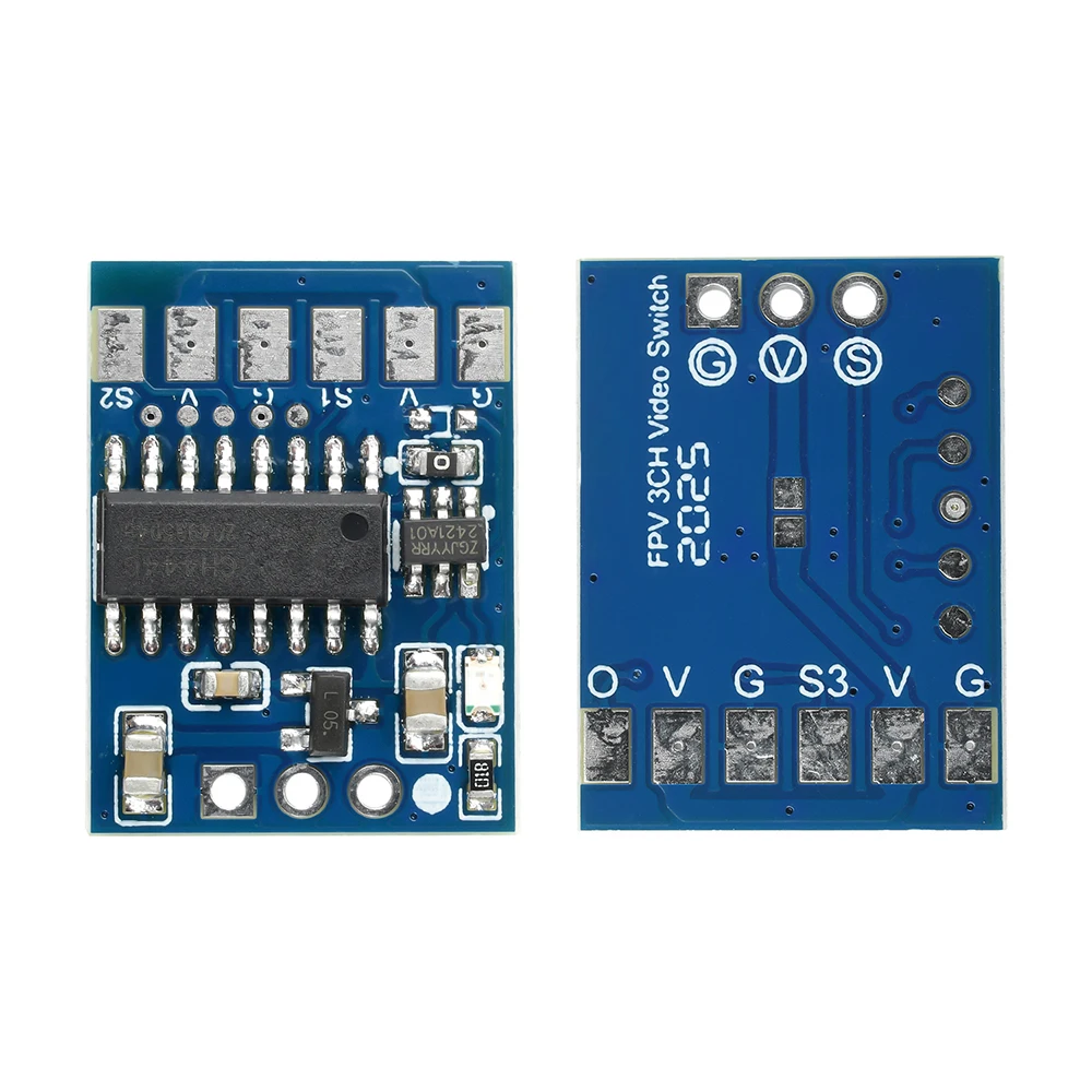 DC 5-12V 2/3-channel video switcher Video switching module PWM control signal Suitable for FPV drone cameras Switching module